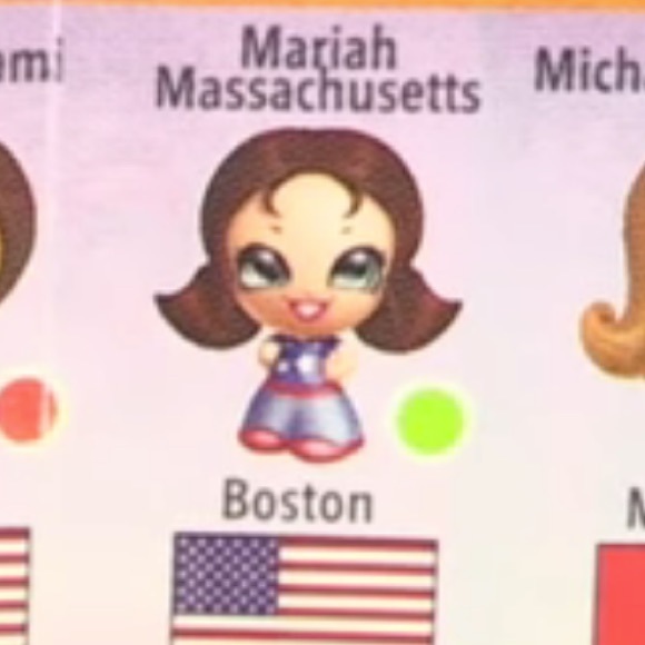 RARE Gift ‘Ems Girl Figure Wonder Woman Stars USA Mariah Massachusetts Mini Doll - Picture 5 of 6